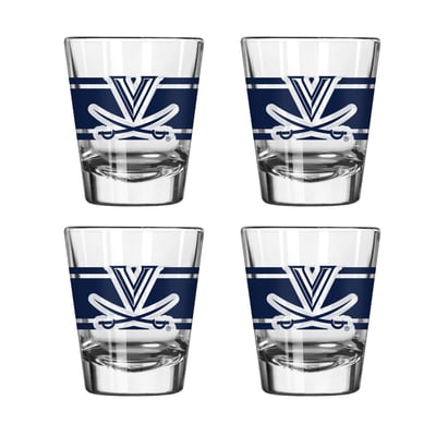 Virginia Cavaliers Logo Brands Four-Piece Stripe Shot Glass Set