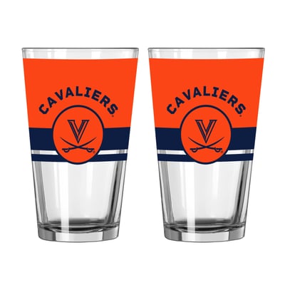 Virginia Cavaliers Logo Brands Two-Piece 16oz. Horizon Pint Glass Set