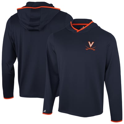  Virginia Cavaliers Antigua Brink Color Pop Long Sleeve Hoodie T-Shirt - Navy
