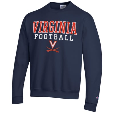 Virginia Cavaliers Champion Football Stack Sweatshirt - Navy