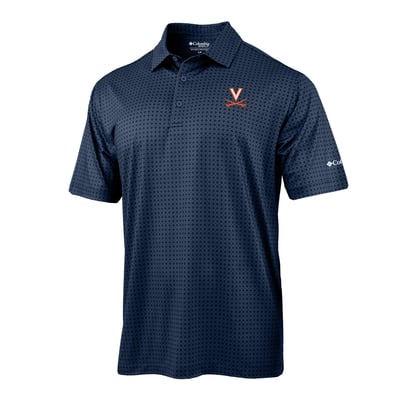  Virginia Cavaliers Columbia Highland Drift Polo - Navy