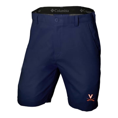  Virginia Cavaliers Columbia Omni-Wick Lie Angle Shorts - Navy