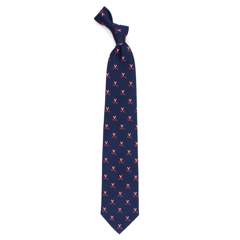 Virginia Cavaliers Echo Woven Silk Tie - Navy