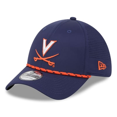  Virginia Cavaliers New Era Performance Rope 39THIRTY Stretch Hat - Navy