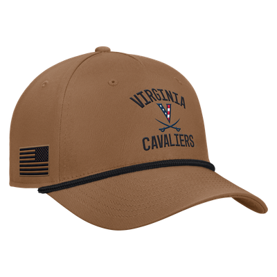 Virginia Cavaliers Nike 2026 Military Appreciation Rope Rise 5-Panel Adjustable Hat - Brown