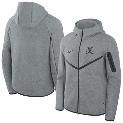  Virginia Cavaliers Nike Tech Fleece Raglan Full-Zip Windrunner Hoodie - Gray
