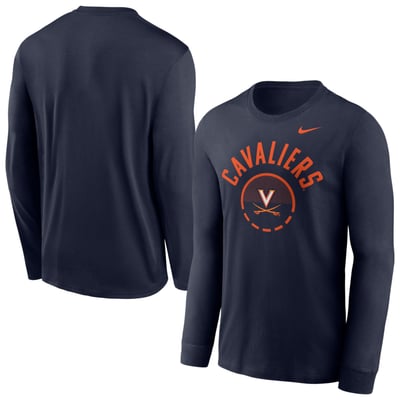 Virginia Cavaliers Nike Basketball Shoot Around Dri-FIT Legend Long Sleeve T-Shirt - Navy