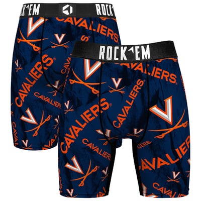  Virginia Cavaliers Rock Em All Over Logo Boxer Briefs - Navy