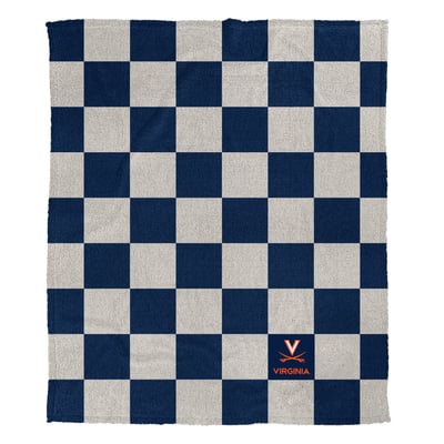 Virginia Cavaliers Pegasus Checkered Logo Patch 50" x 60" Cozy Knit Blanket