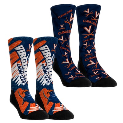 Virginia Cavaliers Rock Em Unisex Two-Piece Team Blast Crew Socks Set