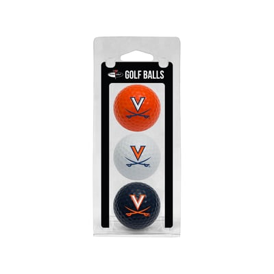 Virginia Cavaliers 3-Pack Multi-Colored Team Golf Ball Set