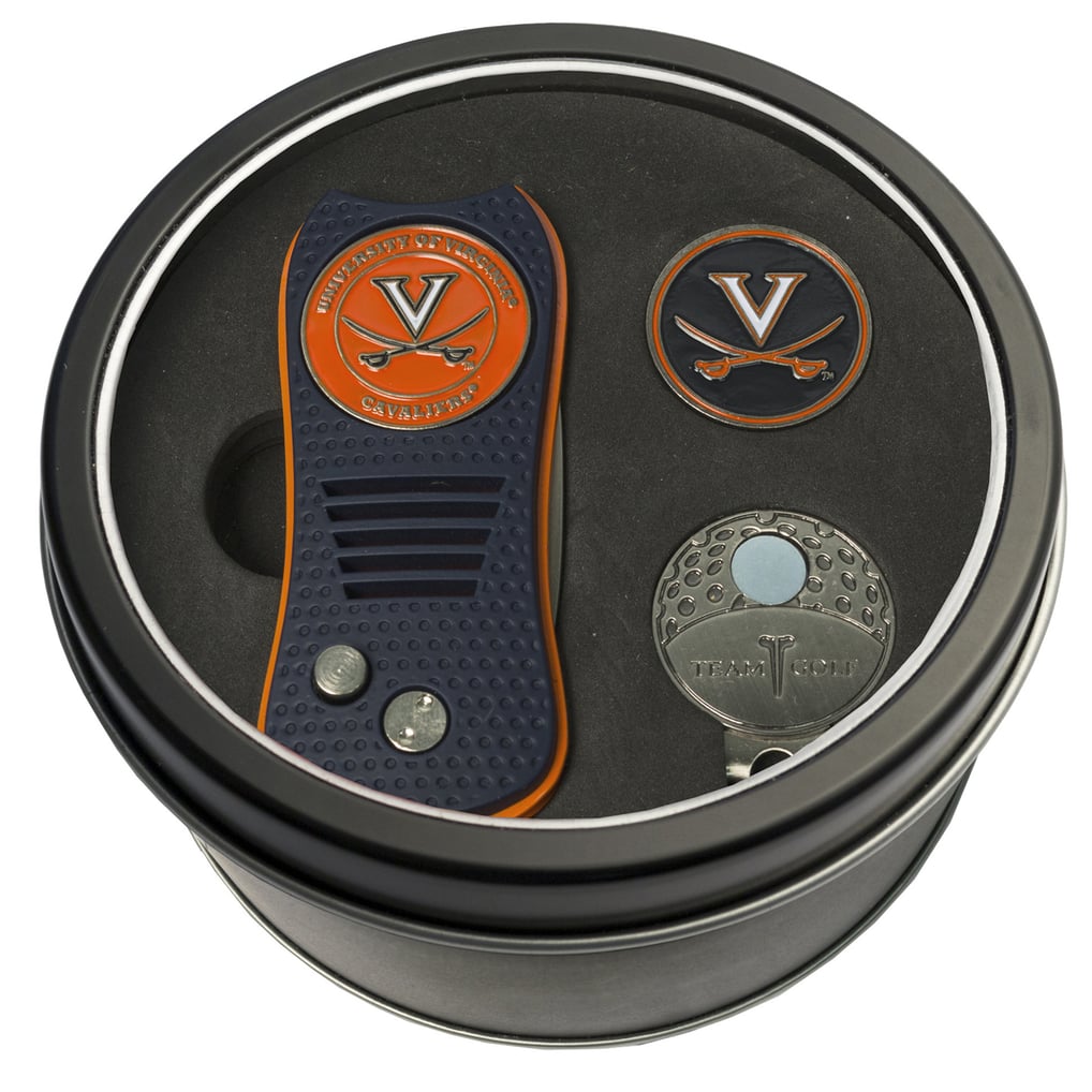 Virginia Cavaliers Divot Tool, Ball Marker & Cap Clip Personalized Tin Gift Set
