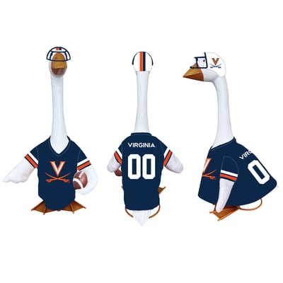Virginia Cavaliers Gameday Porch Goose Statue & Team Uniform Set