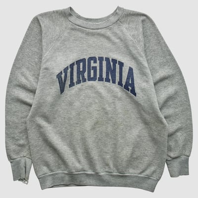 Virginia Cavaliers Healthknit 80s Pullover Sweatshirt - Heather Gray - S by Fanatics Real Vintage