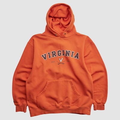 Virginia Cavaliers Jansport 2000s Hooded Pullover Sweatshirt - Orange - XS by Fanatics Real Vintage