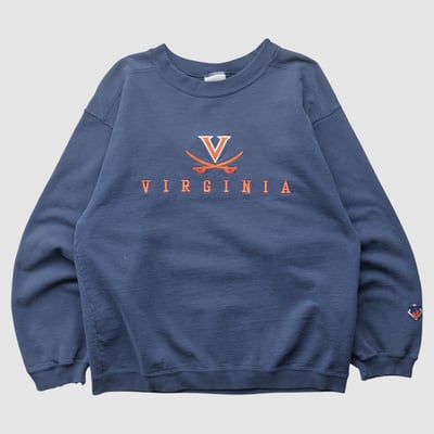 Virginia Cavaliers Mincer's 2000s Pullover Sweatshirt - Navy - S by Fanatics Real Vintage