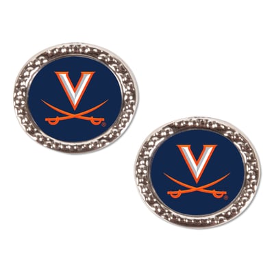 Virginia Cavaliers WinCraft Round Team Post Earring