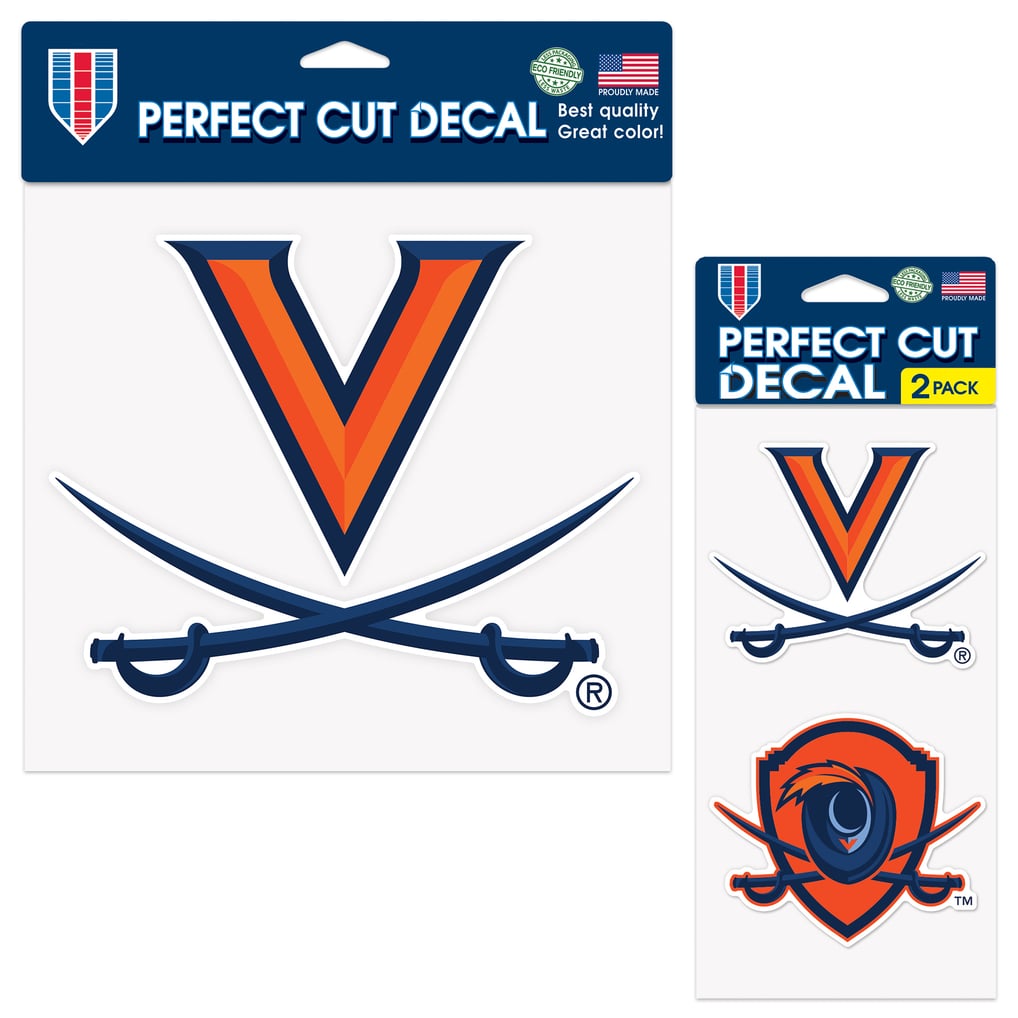 Virginia Cavaliers WinCraft Three-Pack Perfect Cut Decals
