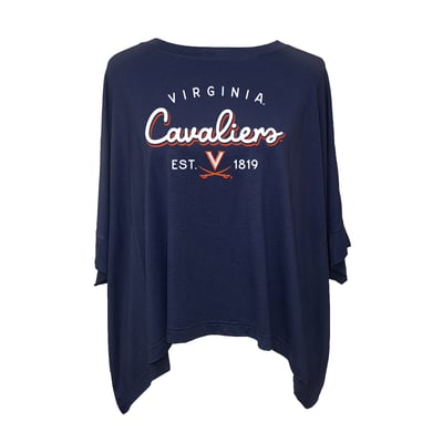 Virginia Cavaliers Flying Colors Apparel Women's Felicity Flowy T-Shirt - Navy
