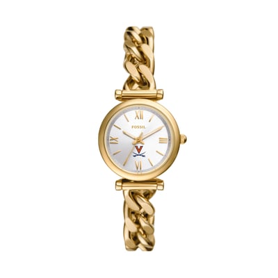 Virginia Cavaliers Fossil Women's Carlie Gold-Tone Stainless Steel Watch