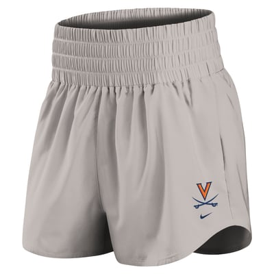Virginia Cavaliers Nike Women's Ultra Dri-FIT High-Rise Shorts - Gray