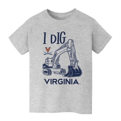 Virginia Cavaliers Vive La Fete Youth Excavator T-Shirt - Gray