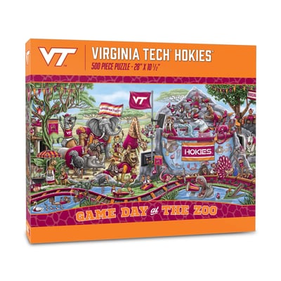 Virginia Tech Hokies Fanpoint 10.5" x 28" Game Day at the Zoo 500-Piece Puzzle