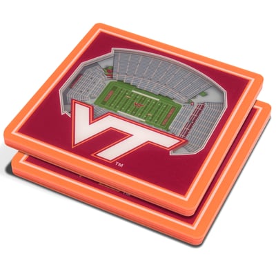 Virginia Tech Hokies Fanpoint 3D StadiumView Coasters