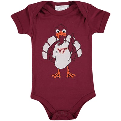Virginia Tech Hokies Two Feet Ahead Infant Big Logo Bodysuit - Maroon
