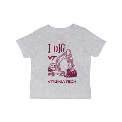 Virginia Tech Hokies Vive La Fete Infant Excavator T-Shirt - Gray