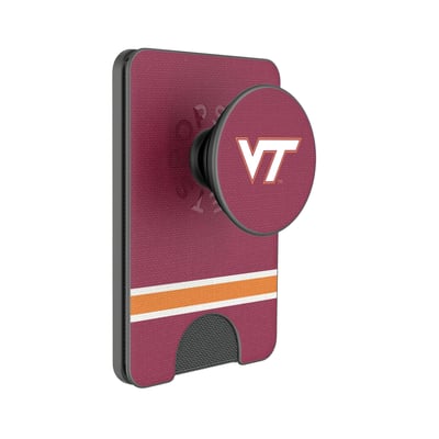 Virginia Tech Hokies Keyscaper Stripe PopSockets Magnetic Wallet