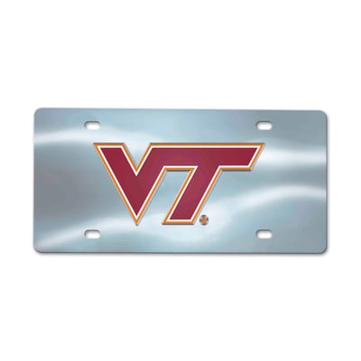 Virginia Tech Hokies Logo Brands Chrome Diecast License Plate