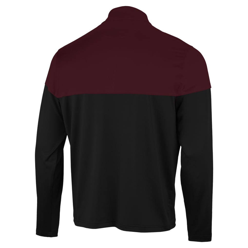 Virginia Tech Hokies Antigua Hinder Colorblock Quarter-Zip Pullover - Black