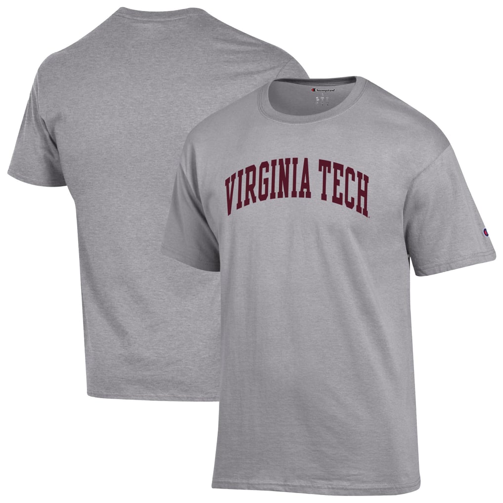  Virginia Tech Hokies Champion Basic Arch T-Shirt - Heather Gray