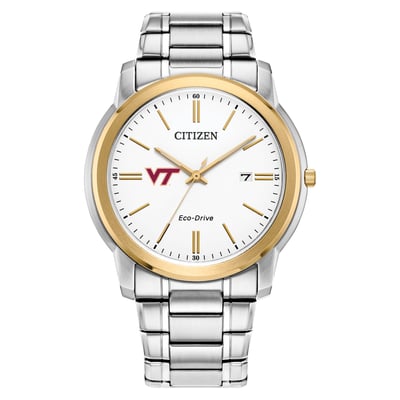Virginia Tech Hokies Citizen Watch Eco-Drive Two-Tone Steel Watch