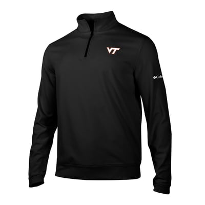  Virginia Tech Hokies Columbia Grainline Quarter-Zip Pullover - Black