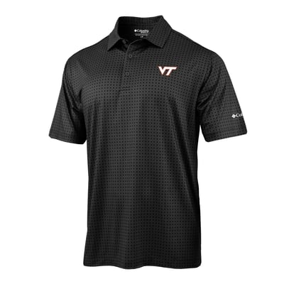  Virginia Tech Hokies Columbia Highland Drift Polo - Black