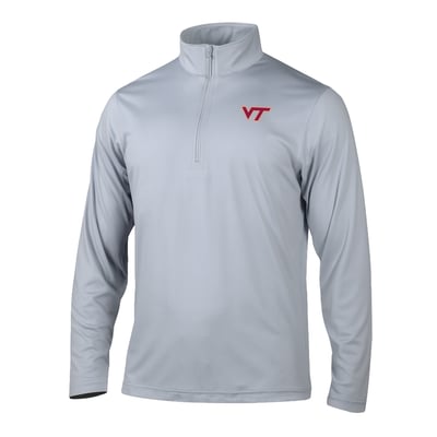  Virginia Tech Hokies Columbia Fairway Break Quarter-Zip Pullover - Gray