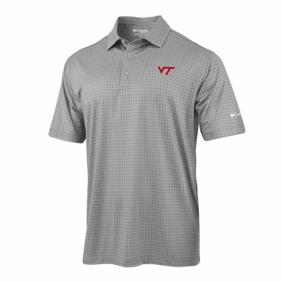  Virginia Tech Hokies Columbia Highland Drift Polo - Gray