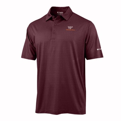  Virginia Tech Hokies Columbia Pacer Polo - Maroon