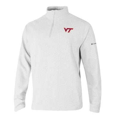  Virginia Tech Hokies Columbia Swingcraft Quarter-Zip Pullover - White
