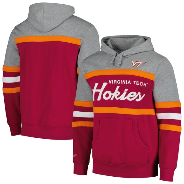 NCAA Hokies Mens Hooded Sweatshirt Orange Virginia Tech Hokies Brand ...