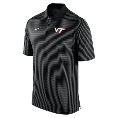 Virginia Tech Hokies Nike Dri-FIT Tour Stripe Polo - Black