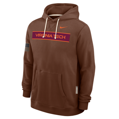 Virginia Tech Hokies Nike 2026 Military Appreciation Dri-FIT Hoodie - Brown