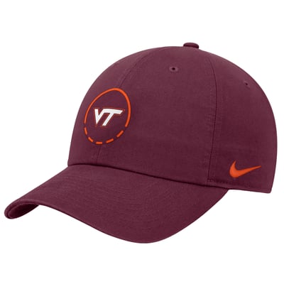  Virginia Tech Hokies Nike Primetime Basketball Club Adjustable Hat - Maroon
