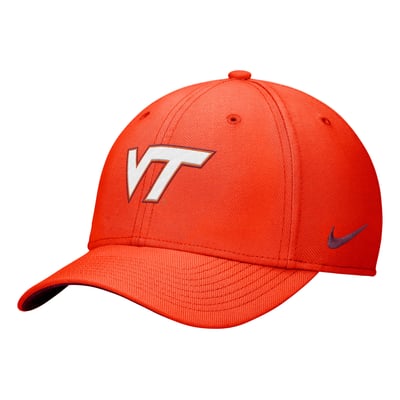 Virginia Tech Hokies Nike Primetime SwooshFlex Dri-FIT Hat - Orange