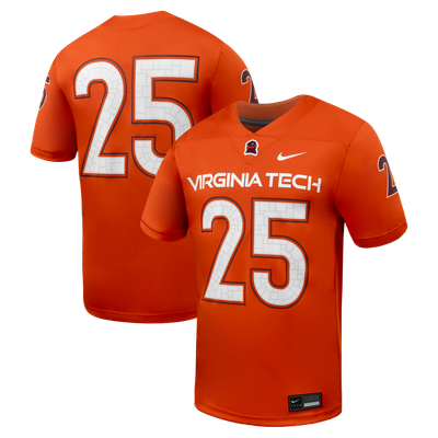  Virginia Tech Hokies Nike  Replica Football Jersey - Orange