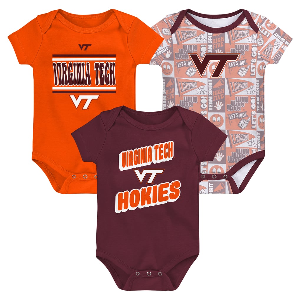 Virginia Tech Hokies Newborn Sunday Comics 3-Pack Bodysuit Set - Maroon