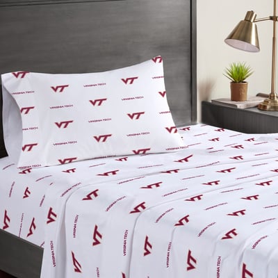 Virginia Tech Hokies Pegasus Three-Piece Twin Sheet Set
