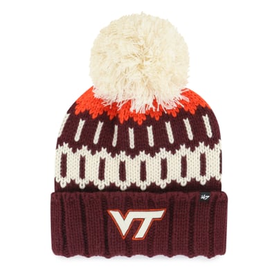 Virginia Tech Hokies '47 Unisex Seasonal Chainstitch Knit Hat with Pom - Maroon